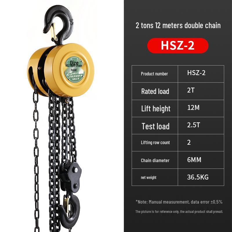 National Standard Manual Chain Hoist: 1, 2, 3, 5 Ton Lifting Capacity Lever Hoist
