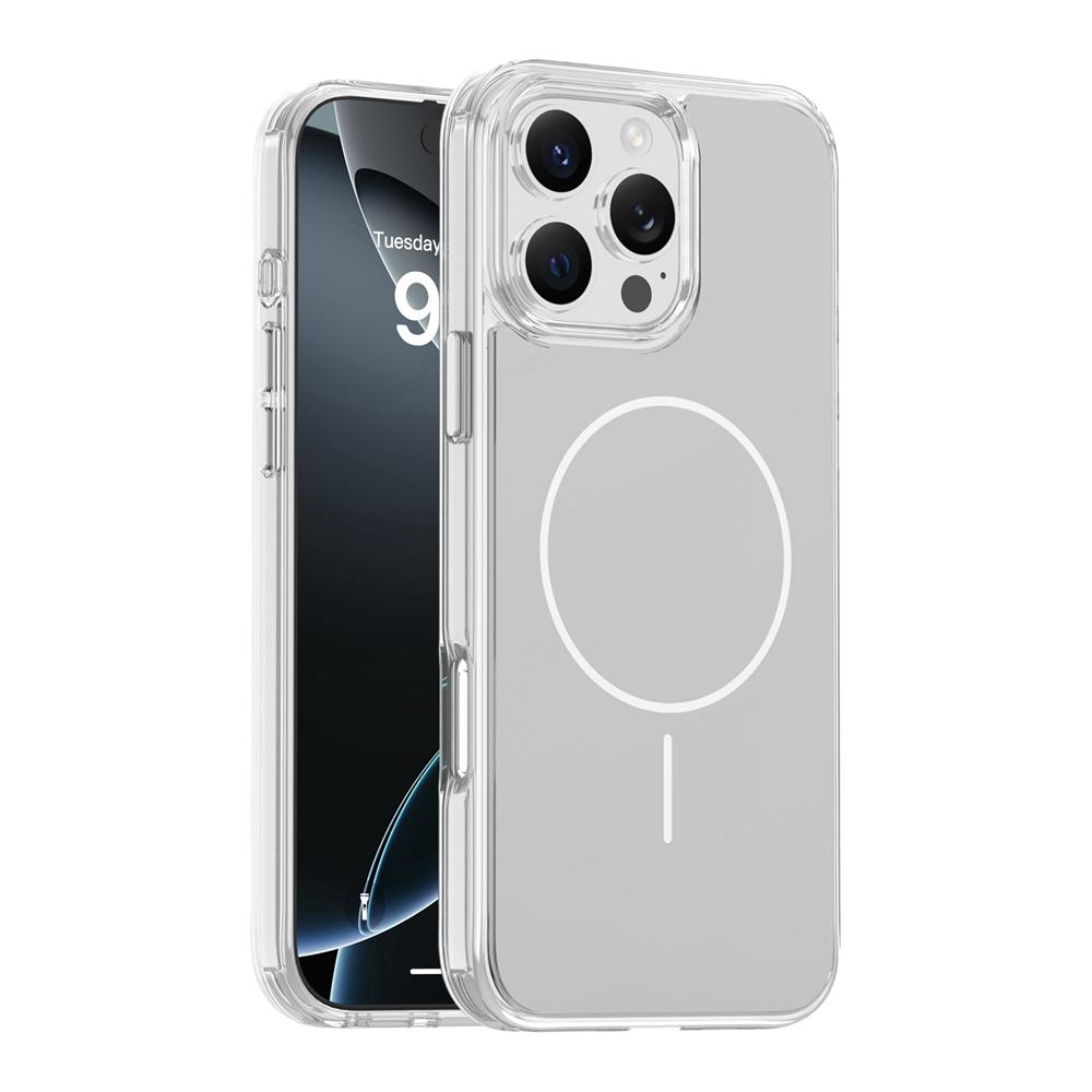 KEYSION Luxury Magnetic Case for MagSafe for iPhone 14 15 16 Pro Max Soft TPU+PC Wireless Charging Shockproof Phone Back Cover