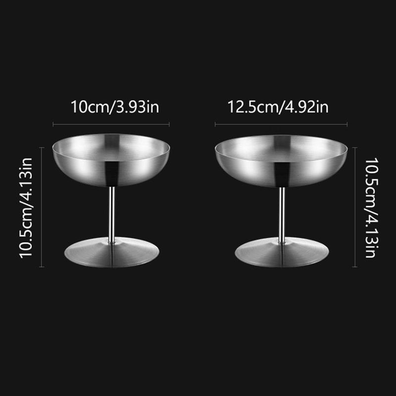 Edelstahl Eisbecher Dessert Sorbet Schüssel Geschirr Salatbecher Hausbars Sommerparty Küchenbedarf