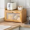 Bread Box for Kitchen Countertop, Vintage Wooden Counter Breadbox, Homemade Bread Storage Container for Sourdough Loaf, Small Farmhouse Corner