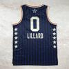 NBA All-Star Blue Hot Press Basketball Jersey Men Women Breathable Sport Wear Practice Game