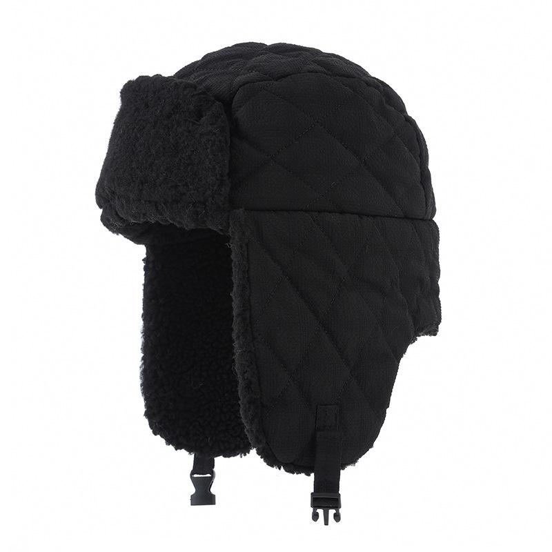 Autumn and Winter Hats for Women  Big Head Circumference Thickened Warm Windproof Lei Feng Hat Fashionable and Versatile Ear Protection Hat