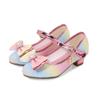 Girl's High Heel Shoes Sweet Bowtie Crown Kids Leather Shoe for Dance Ballet Fashion Causal Children Princess Shoes Versatile