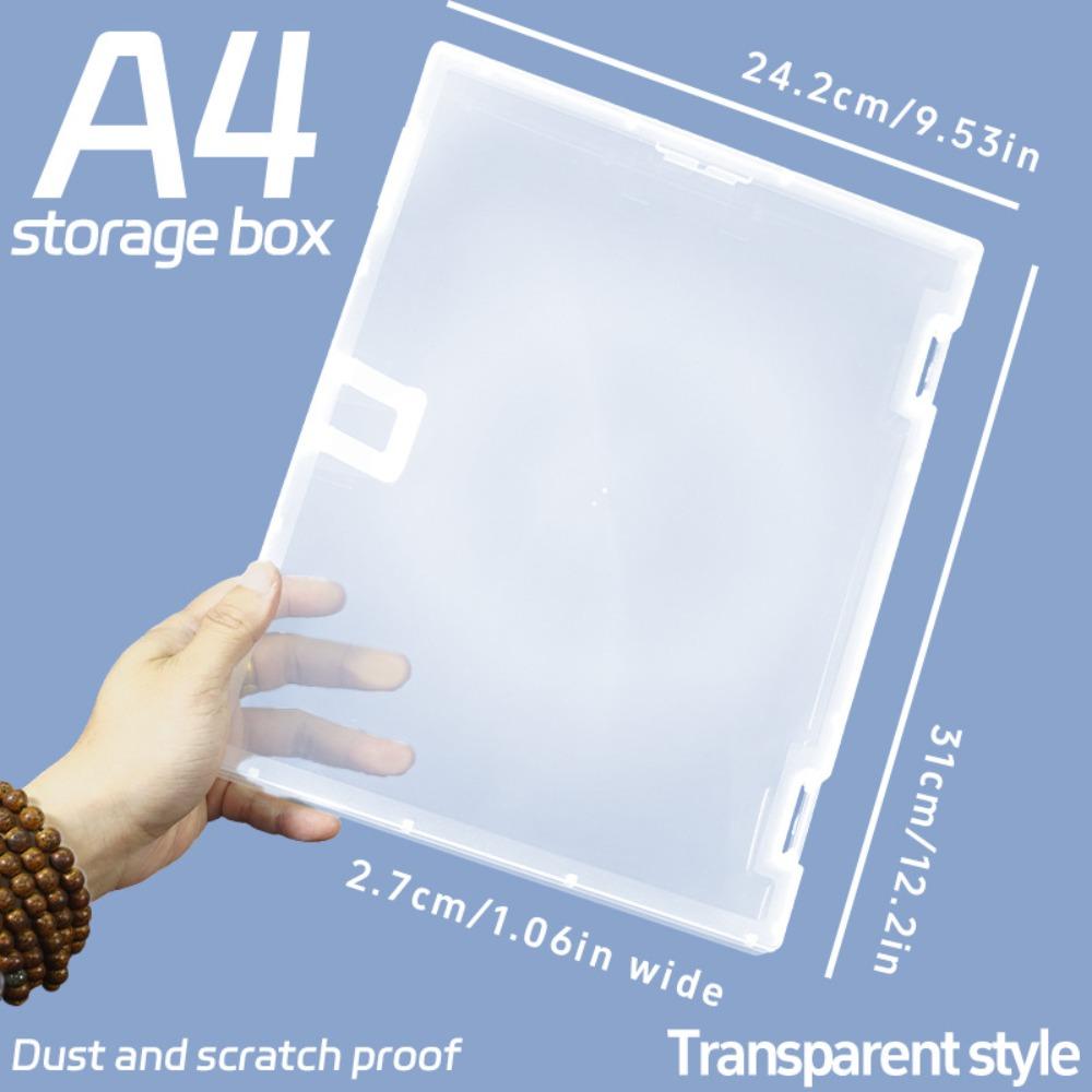 

A3 Organizer Storage Box Transparent Multifunctional Transparent File Bag Plastic Waterproof Document Bag Notebook Storage