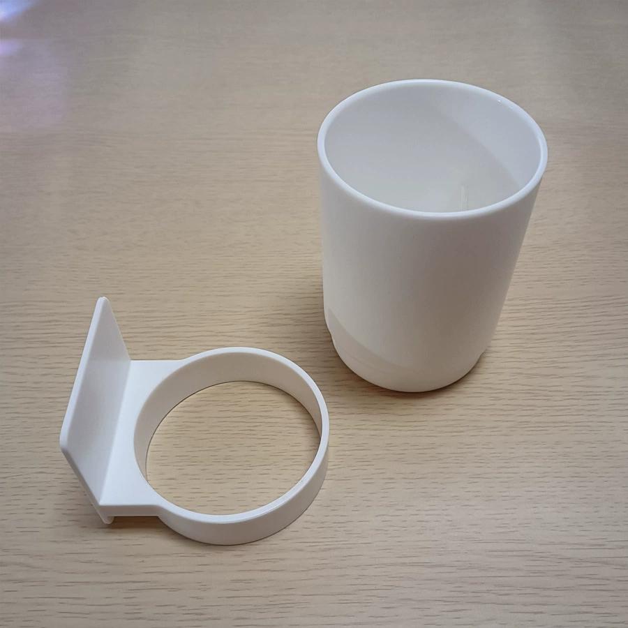 Simple Wall Mounted Mouthwash Cup With Holder Drill-Free Toothpaste Storage Shelf Bathroom Storage Organizer Portable Mouth Wash Cup Suit