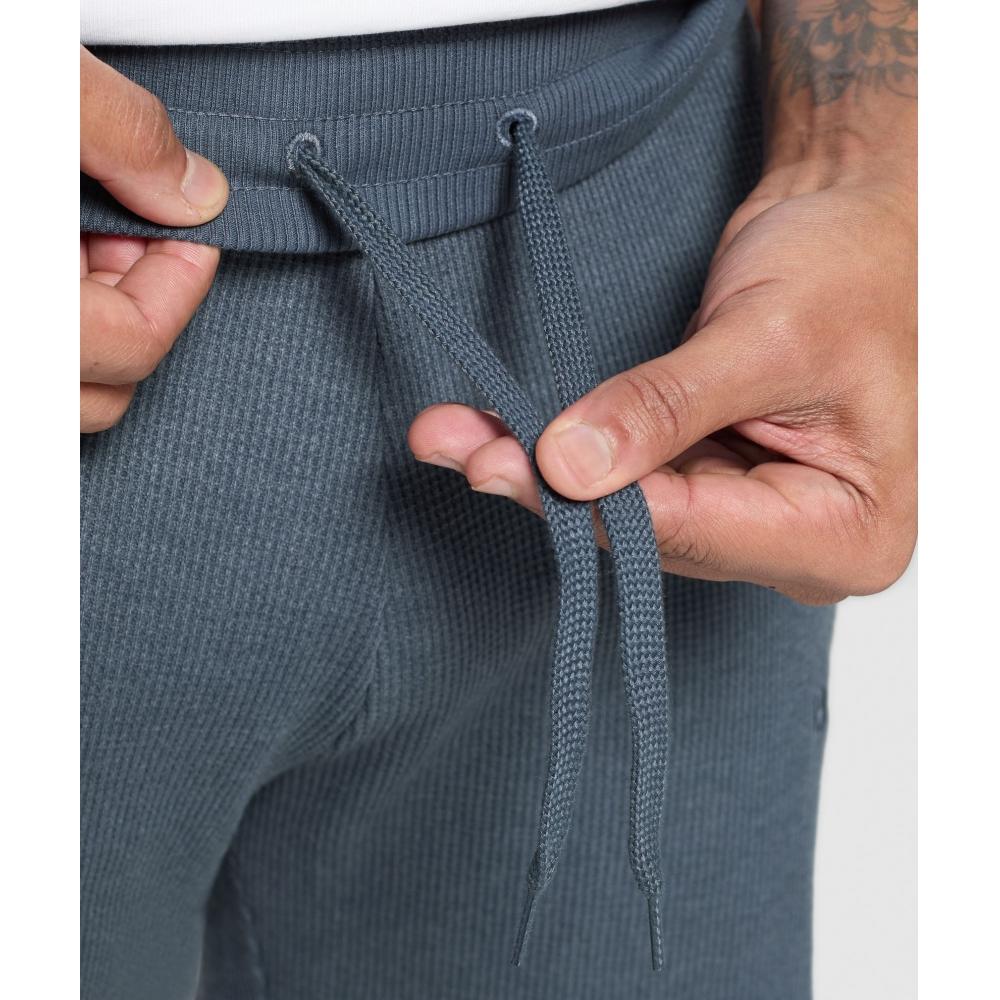 Gymshark Waffle Shorts Titanium Blue A1b4t Udpk