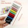 12Pcs Assorted Color Sewing Thread – Durable & Soft Polyester Thread for Handicrafts & Sewing Projects, Ideal for Beginners