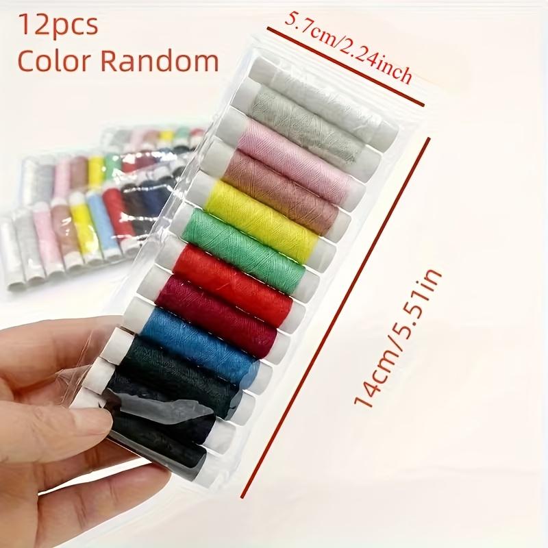 

12Pcs Assorted Color Sewing Thread – Durable & Soft Polyester Thread for Handicrafts & Sewing Projects, Ideal for Beginners