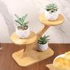 Small Plant Stand Wooden Multi-Tier Storage Display Aesthetic Plant Holders Indoor Stand for Home Decor Living Room Bedroom