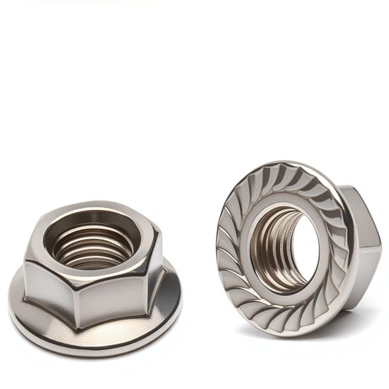 316 304 Stainless Steel M3 M4 M5 M6 M8 M10 M12 M14 M16 M18 M20 Serrated Spinlock Hex Flange Nut Lock Nuts Self-lock Hex Nuts