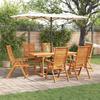 Garden Dining Set 7 pcs Brown Solid Acacia Wood