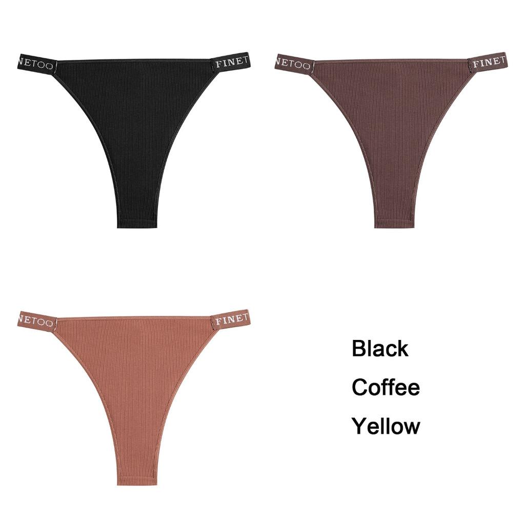 FINETOO 3 Teile/satz Baumwolle Tangas Frauen Unterhose Weibliche Sexy Panty frauen Slips Unterwäsche Einfarbig Intimate Dessous