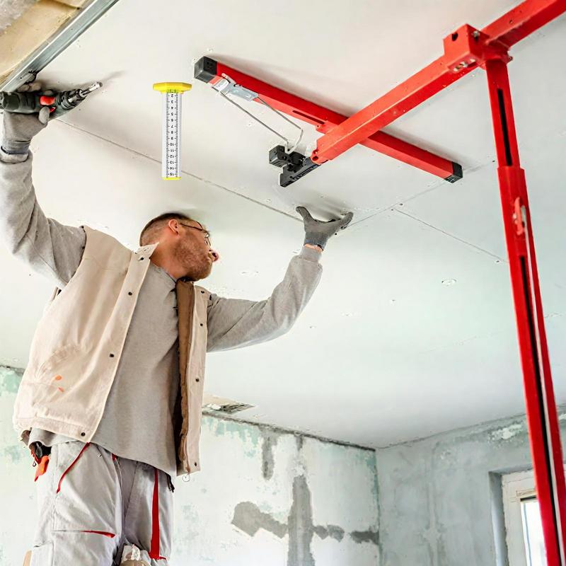 Construction Level Ceiling Leveling Tool Height Marking Ruler Double Use With Magnetic Base Precision For Wall Cabinetry Land