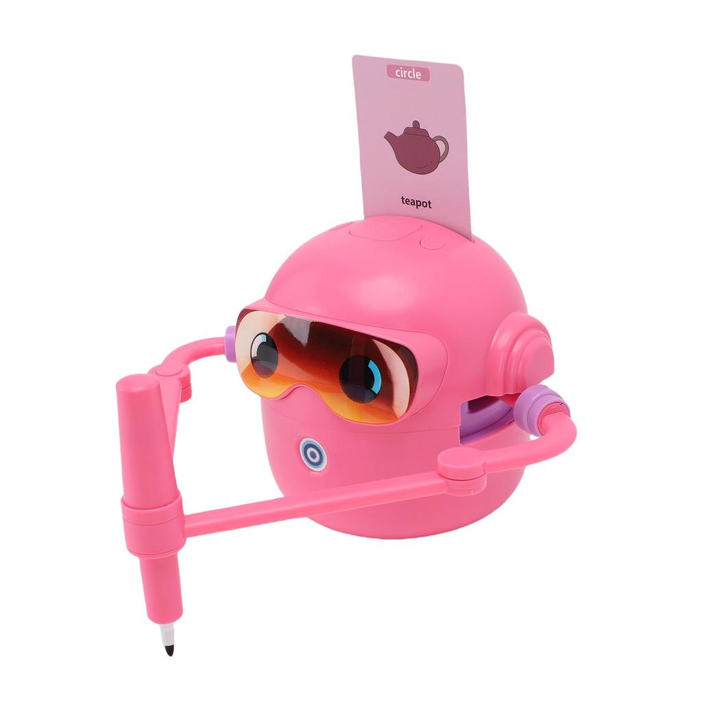 Intelligentes, automatisches Zeichenroboter-Spielzeug, lustige Musik-Lernmaschine mit 100 Karten und 14 bunten Stiften