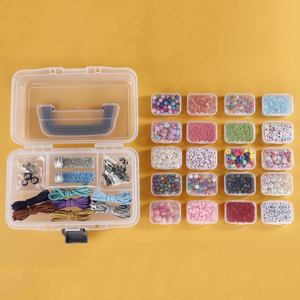 Clip Closure Fuse Beads Organizer Large Capacity Craft Storage Tool Box DIY