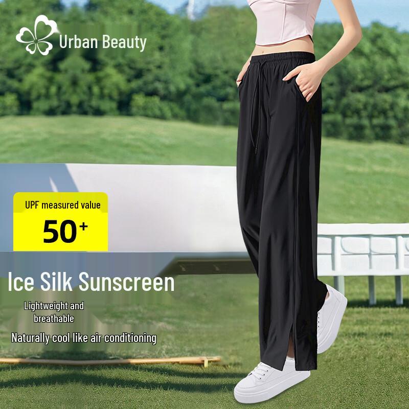 

Women s Ice Silk UV Protection Straight-Leg Pants L