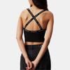 Calvin Klein Jeans Solid Color Cropped Fitted Square Neck Tank Top Women tops Black J20J223110-BEH