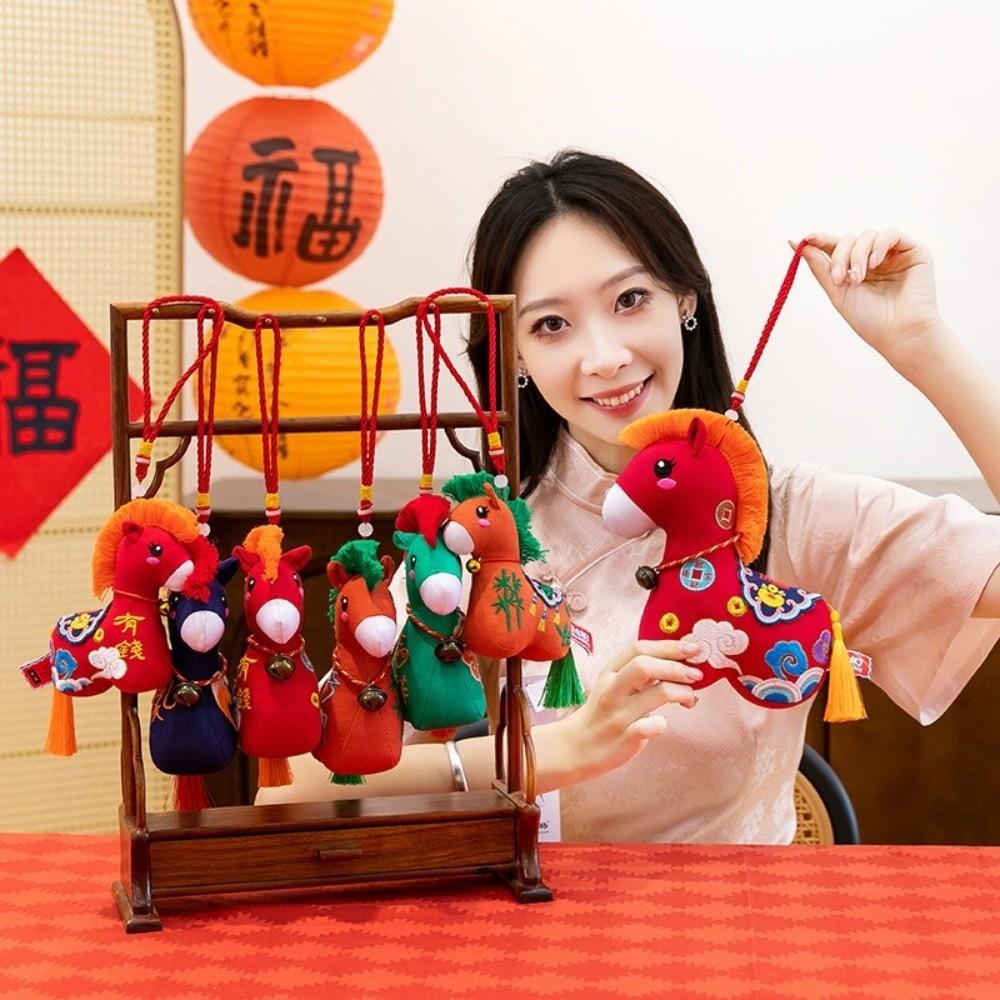 Embroidered 2026 Horse Stuffed Toys 12/15/22/32cm New Year Mascot Pony Plush Doll  Festival Gift