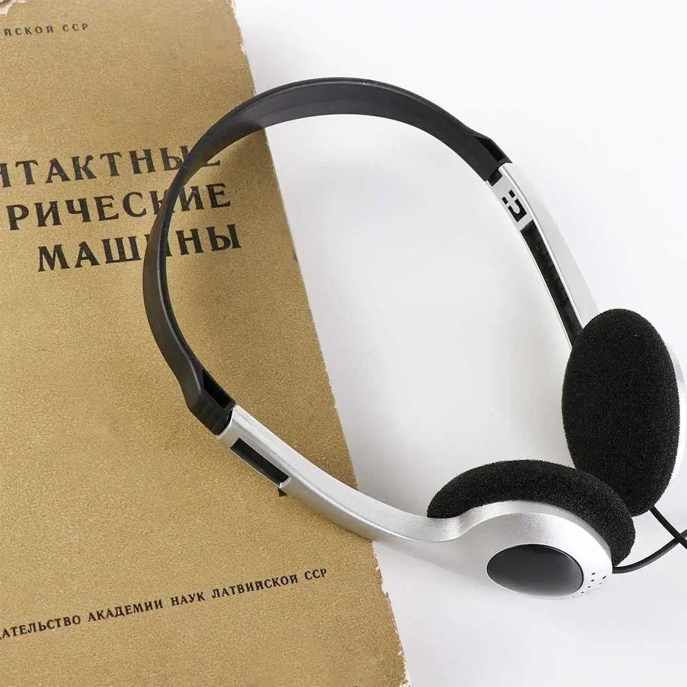 Retractable Earphones Metal Head Mounted Headphones Y2k Headset  MP3 Player