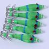 5pcs Artificial Baits Shrimp Lures Baits 5.8cm 3.1g Cuttlefish Hook Lures Glow Squid Jigs Glow Jigs Hook