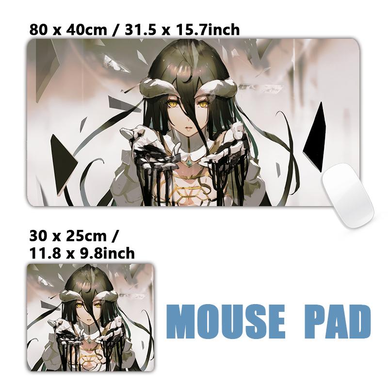 New Design Japanese Anime Overlord Skull Ainz Ooal Gown Albedo Sexy Girls Black Mouse Pad Mousepad XXL Keyboard Desk Mat