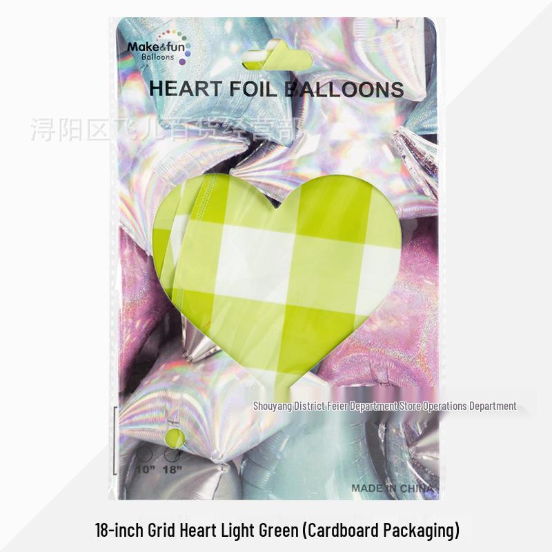 18" Heart Grid Birthday Party Backdrop Aluminum Balloons - Bulk/Individual Pack