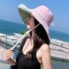 Summer Women Fisherman Hat Big Brim Windproof Fixed Strap Double-sided Wear Sun Protection Anti-UV Breathable Portable Camping Beach Travek