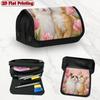 1pc Hua Yang Mao Design Double Layer Flip Pencil Case & Storage Cover - Multi-Layer Flip Cover with Zipper Closure, Suitable For, Office, Travel, Styl