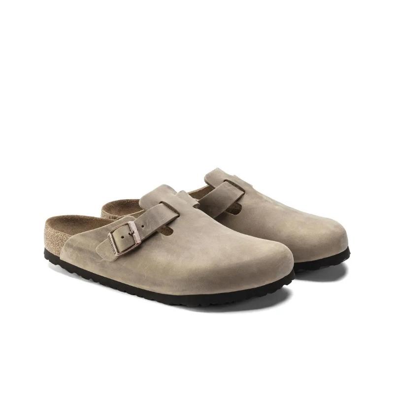 Birkenstock Boston Unisex Fashion Comfort Versatile Closed Toe Clogs Taupe Narrow Fit 1019484 39