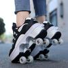 Scarpe da Skate con Ruote Sneakers con Ruote Ragazzo/Ragazza Pattini a Rotelle Scarpe Roller Scarpe Deformabili Scarpe da Pattinaggio a Rotelle Scarpe da Skate per Ragazzi