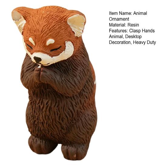 Clasp Hands Animal Statue Simulation Panda Rabbit Capybara Koala Dog Cat Monkey Ornament Resin Sculpture Decoration Ornament