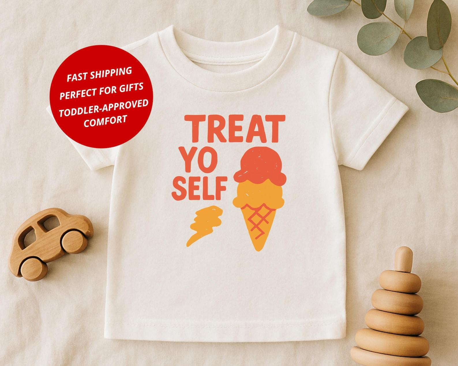 Treat Yo Self Toddler Shirt: Ice Cream Graphic Tee (2T-5T) 130