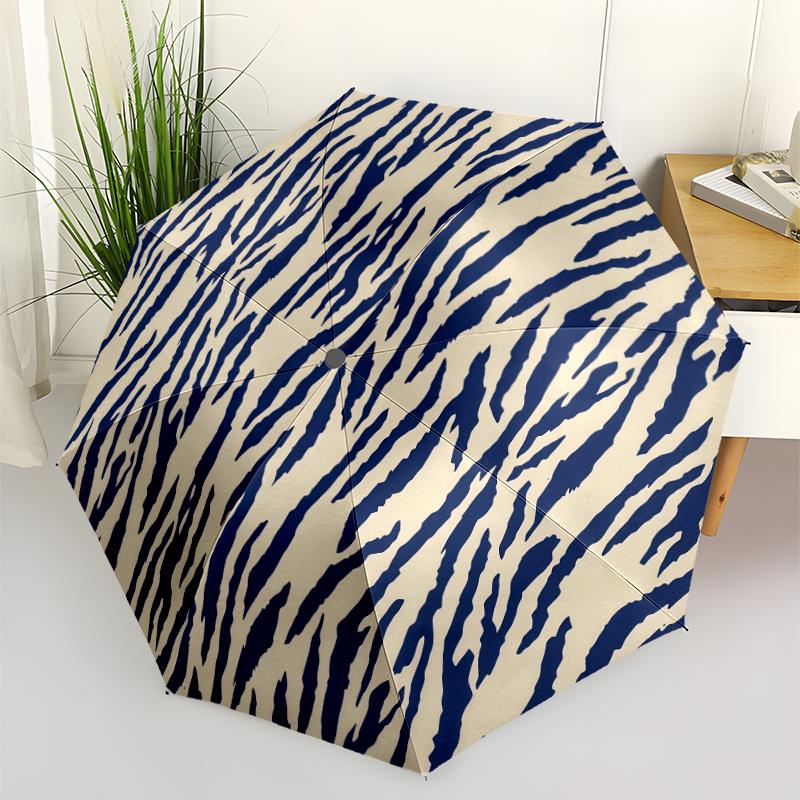 1 PC Automatic Folding Umbrella -Animal Texture patternPattern,Portable & Foldable Design with 8 Ribs,Christmas Birthday Gifts