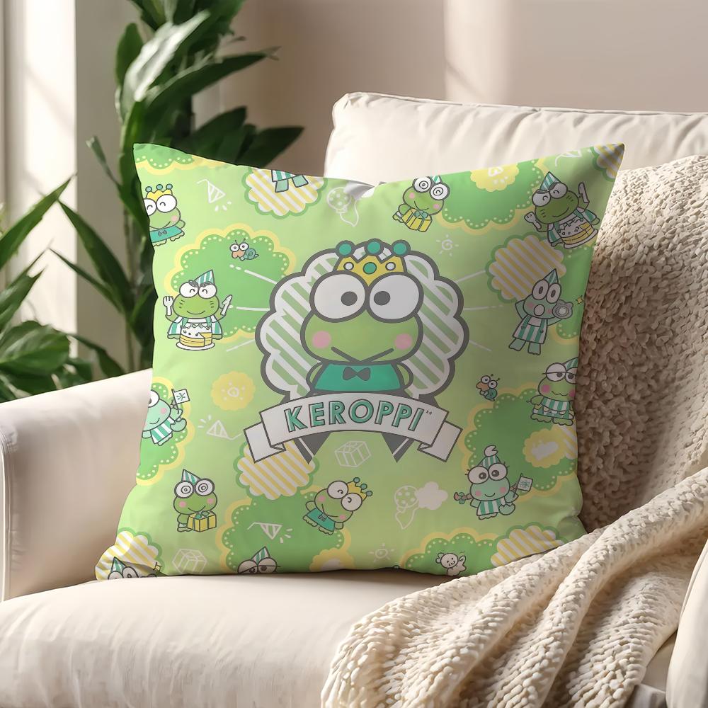 SRO Kero Kero K-Keroppi cushion cover Best Home Office Coffee Pillow Sofa Printing Decoration Room Shop Car Nordic Simplicity