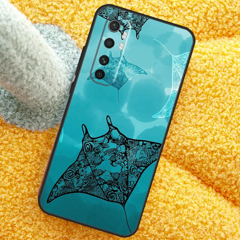 Animal Manta Ray Case For Xiaomi 13T 14T 15T 14 15 Ultra 17 Pro Max Cover For POCO F8 F7 X7 Pro F5 F6 X5 X6