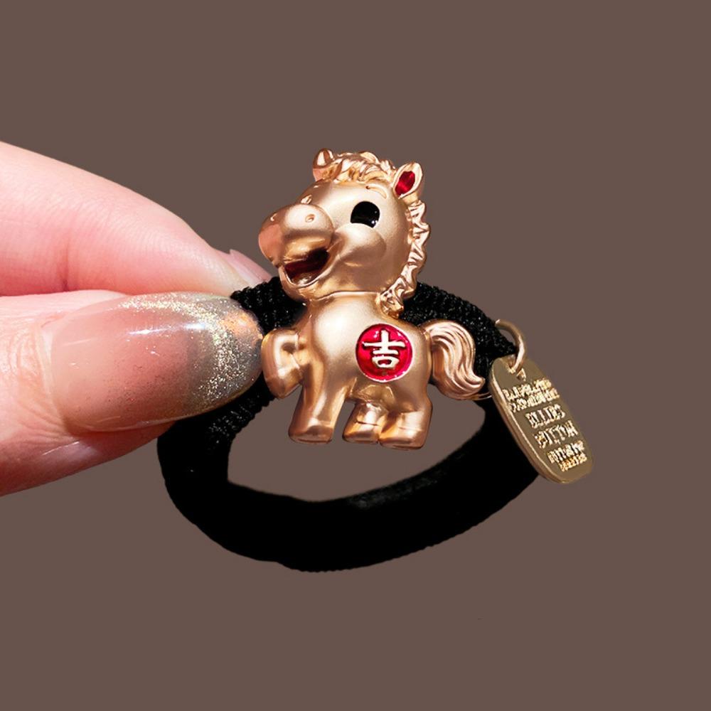 

Red Rope Horse Year Hair Ring Zinc Zinc Alloy Horse Year Rubber Band New Year Headwear Year of the Horse Style 9
