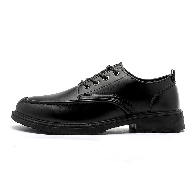Anti-slip and Water-resistant Men's Casual Shoes, with Heightening Round Toe Design, Men's Leather Shoes Made of Cowhide Materia