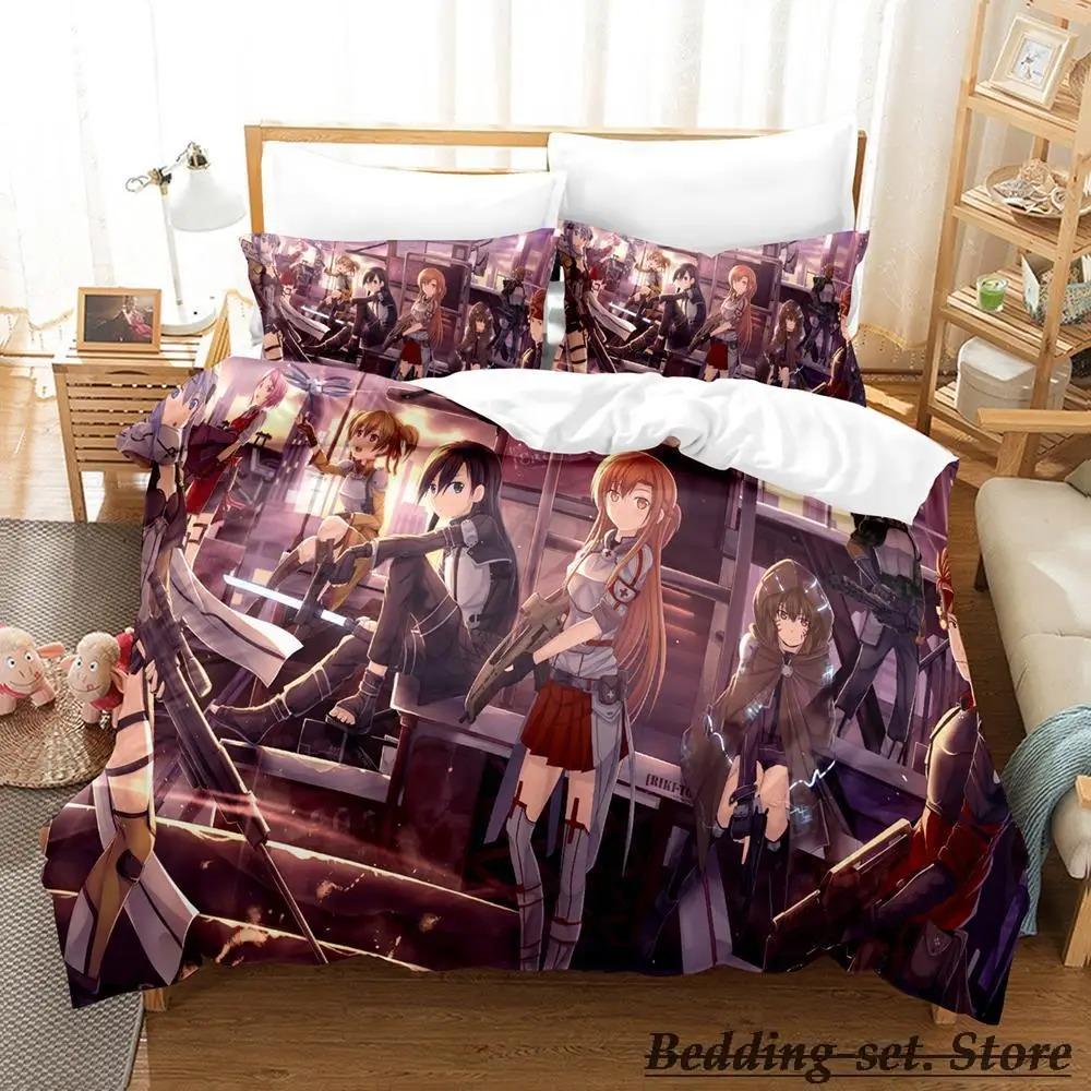 Sword Art Online II Bedding Set Single Twin Full Queen King Size Bed Set Adult Kid Bedroom Duvetcover Sets Anime Bed