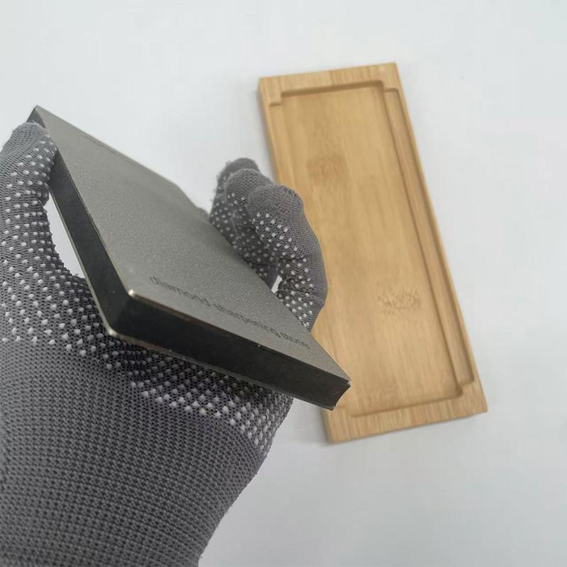 Oboustranný diamantový ostřící kámen Ostřič nožů Brusný kámen Diamantové nástroje S bambusovou základnou Jemné broušení Brusný kámen 170*75MM