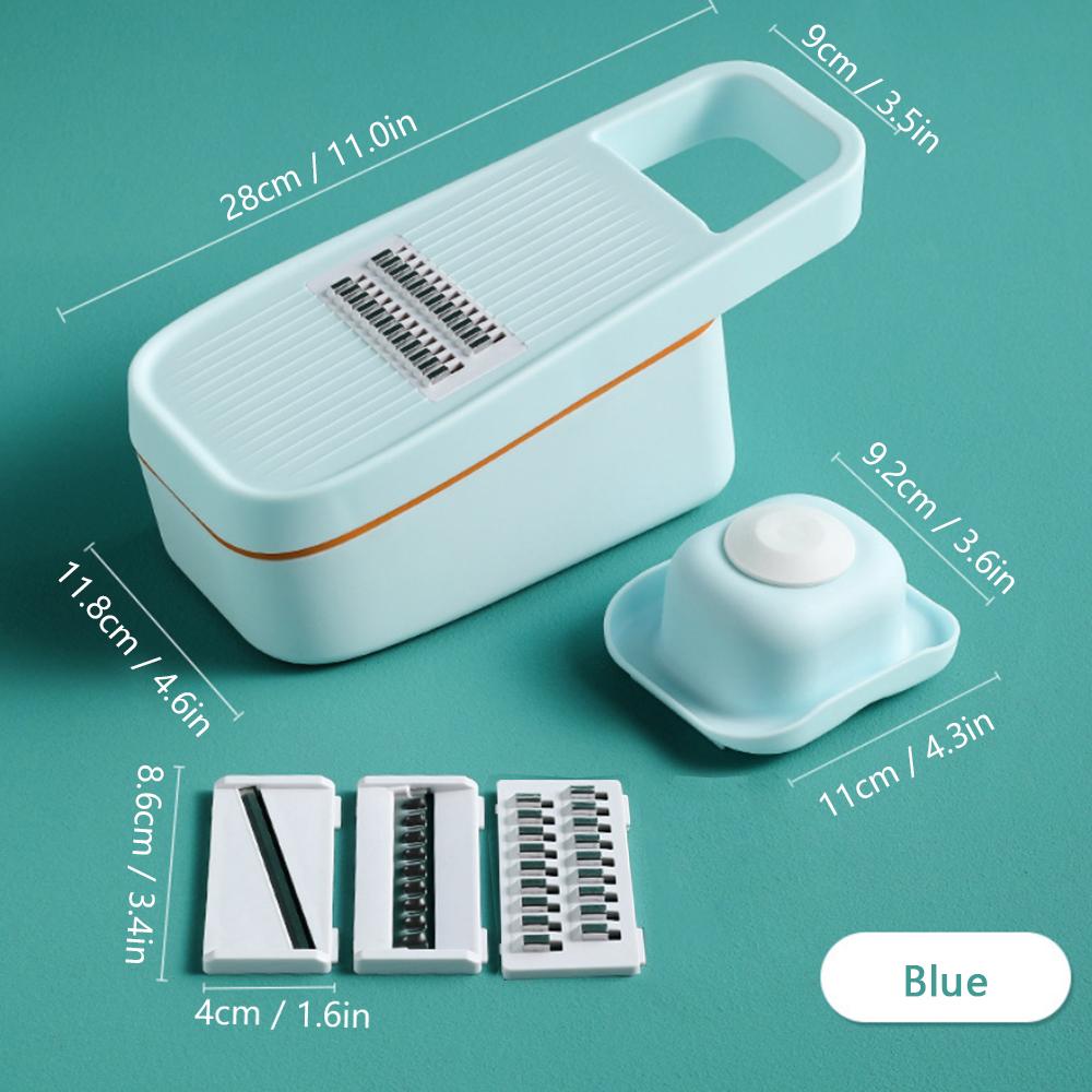 3-in-1 Multifunctional Vegetable Slicer with Drain   Storage Baskets 4 Kinds of Slicer Vegetables Cutter with Guard Potato Carrot Cucumber Filament