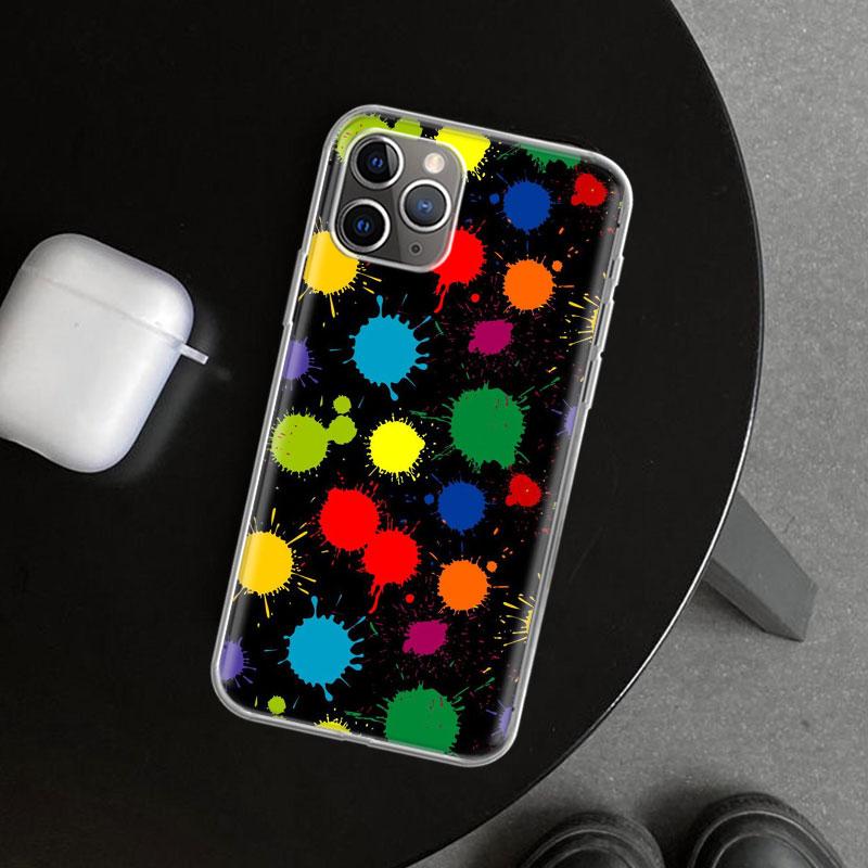 Simple Pattern Graffiti Phone Case Cover for iPhone 11 12 13 Mini 14 15 Plus 16 Pro Max 17 Air 7 8 + SE Art Customized Fundas 11