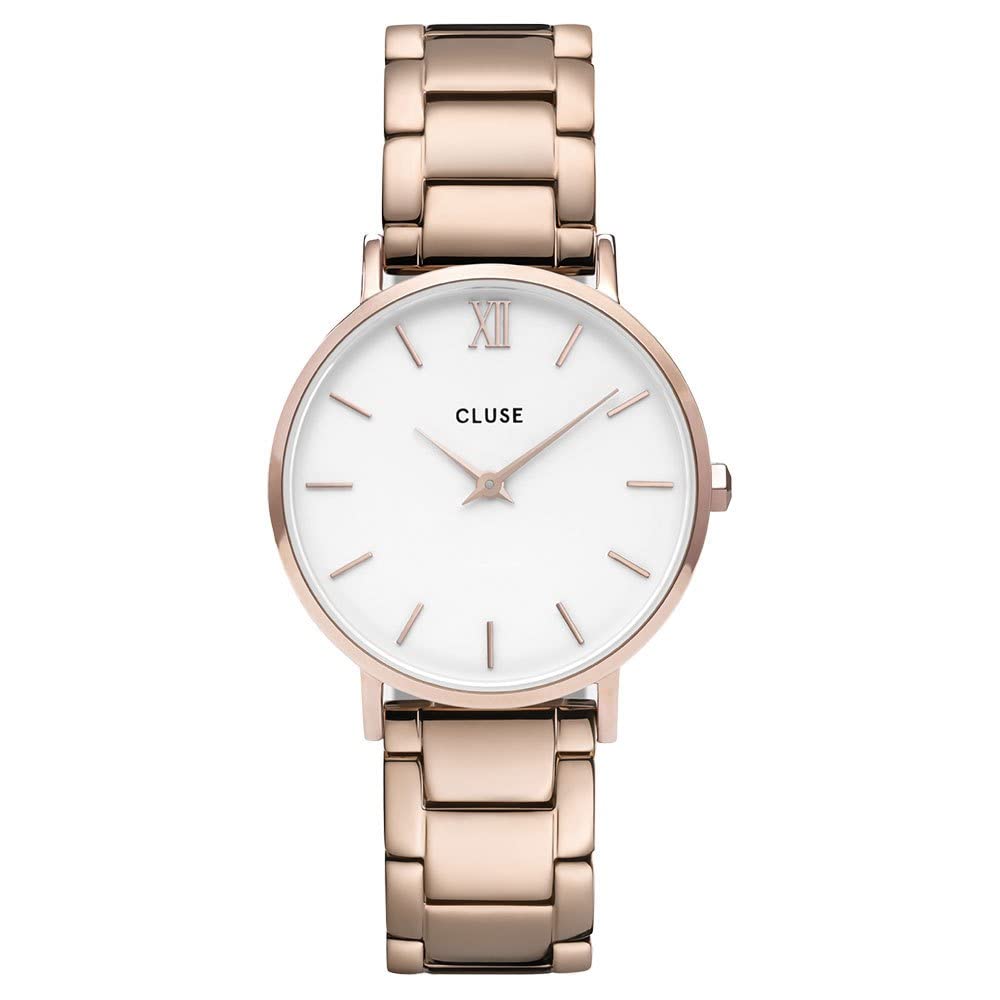 Authorized Dealer [CLUSE] Cluse Watch Women s CW0101203027 Minuit 3-Link Rose Gold White Rose Gold