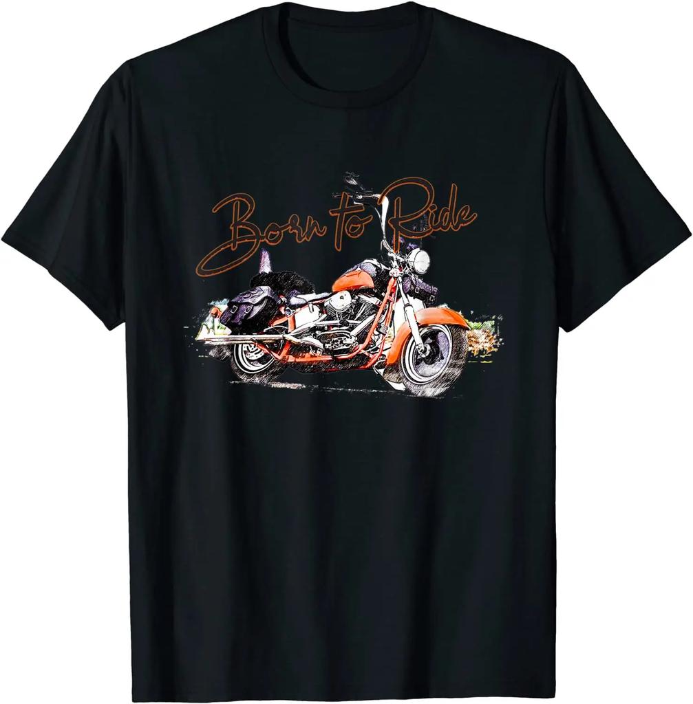 Born To Ride Respect The Moto Bikers Chopper Motorcycle TShirt 100 Cotton ONeck Short Sleeve Summer Casual Mens Tshirt