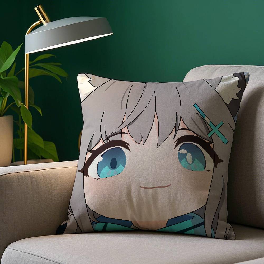 Anime Cute B-Blue Archive Pillow Case Plush Fabric Soft Pillowcase Double Sided Print Sofa Cushion Cover Throw