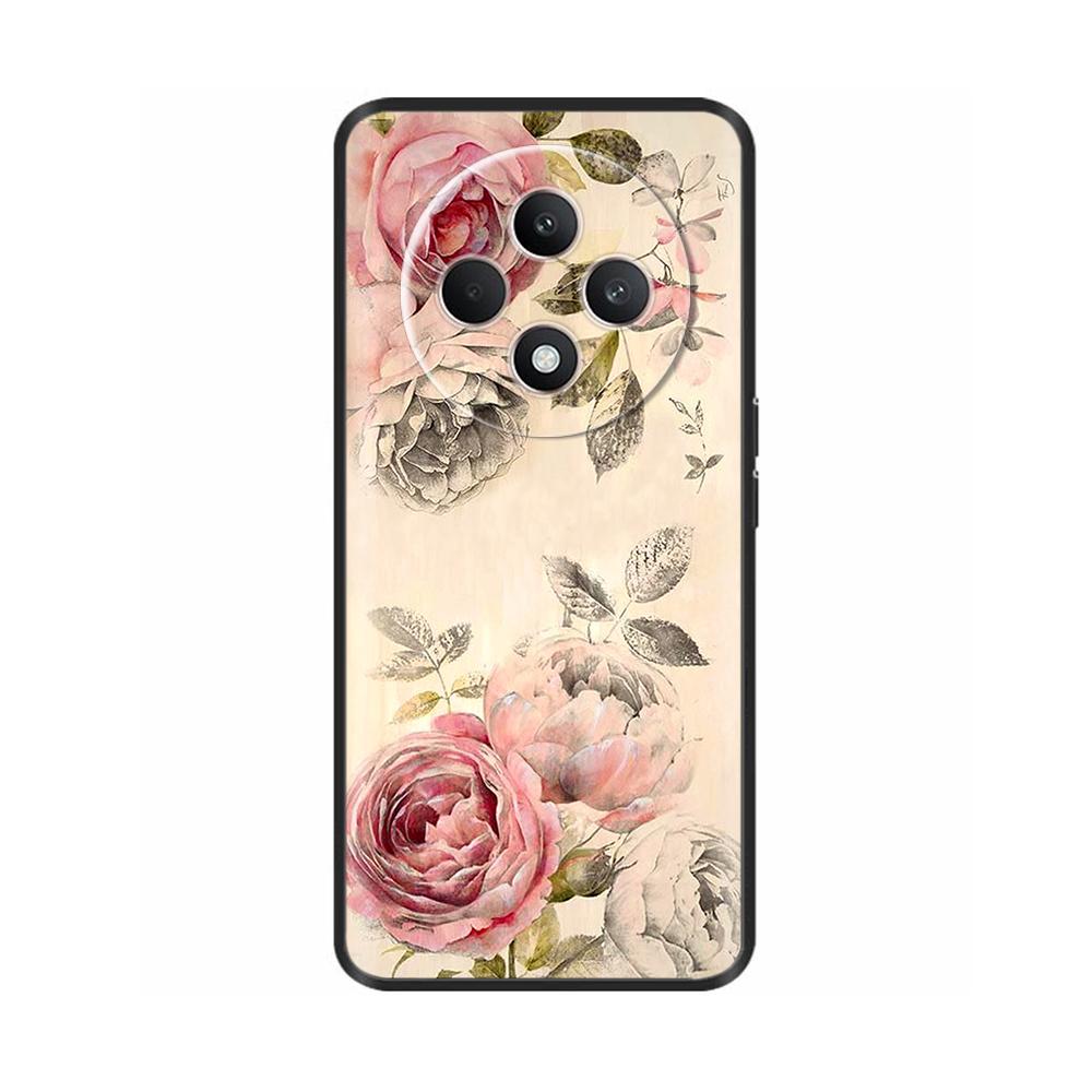 For Oppo Reno 12F 4G Case Reno12 F 5G Shockproof Cover Cute Painted Soft Black Silicone Phone Cases For OPPO Reno12F 4G 5G Coque
