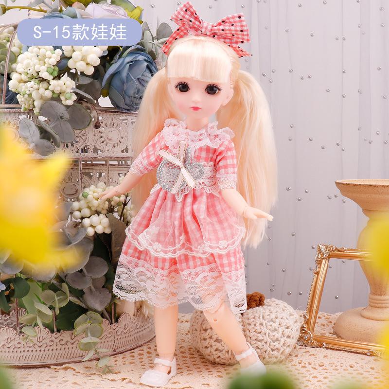 30cm Barbie Doll Princess Dress-up 3D Real Eye 23 Joint 6 Points Bjd Online Red Doll Children's Toy Gift