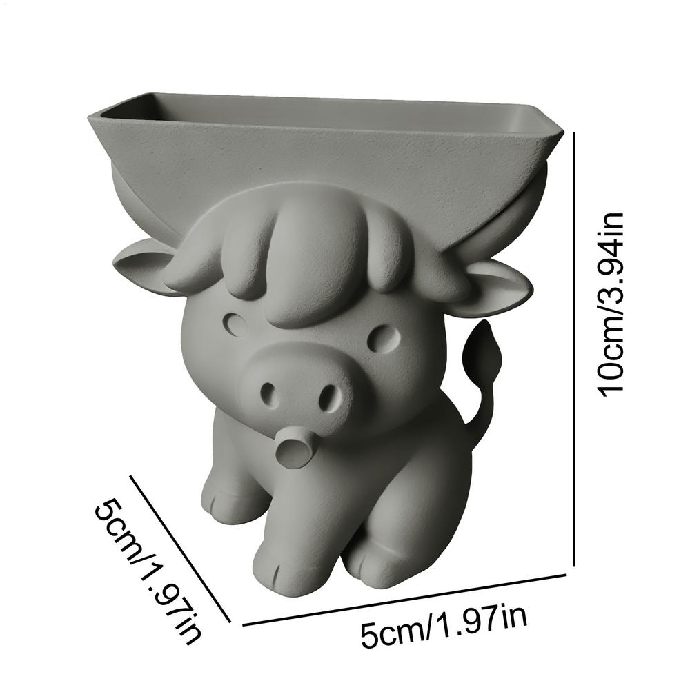 

Sponge Holder For Kitchen Sink Cow Kitchen Countertop Soap Draining Rack Cute Cattle Sponge Stand For Scotland Lovers Farmhouse сірий колір