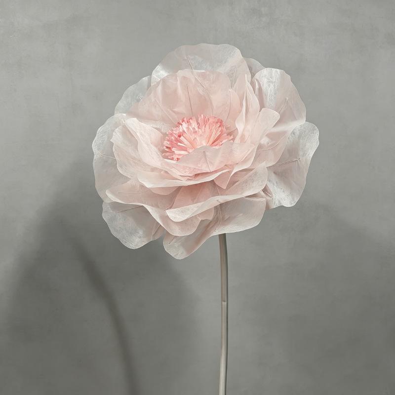 Peony Flower Heads Handmade In Milk Cotton, Cream and Simple Style