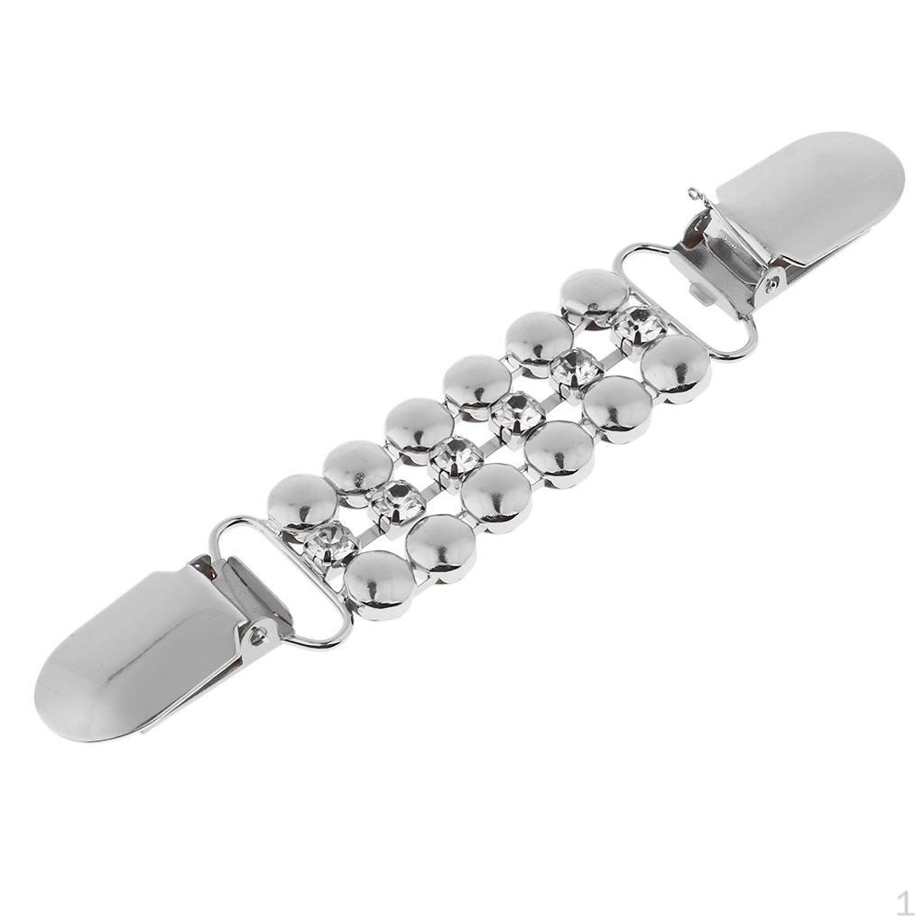 Sweater Cardigan Clip Rhinestone Alloy Plating Clothing Clips