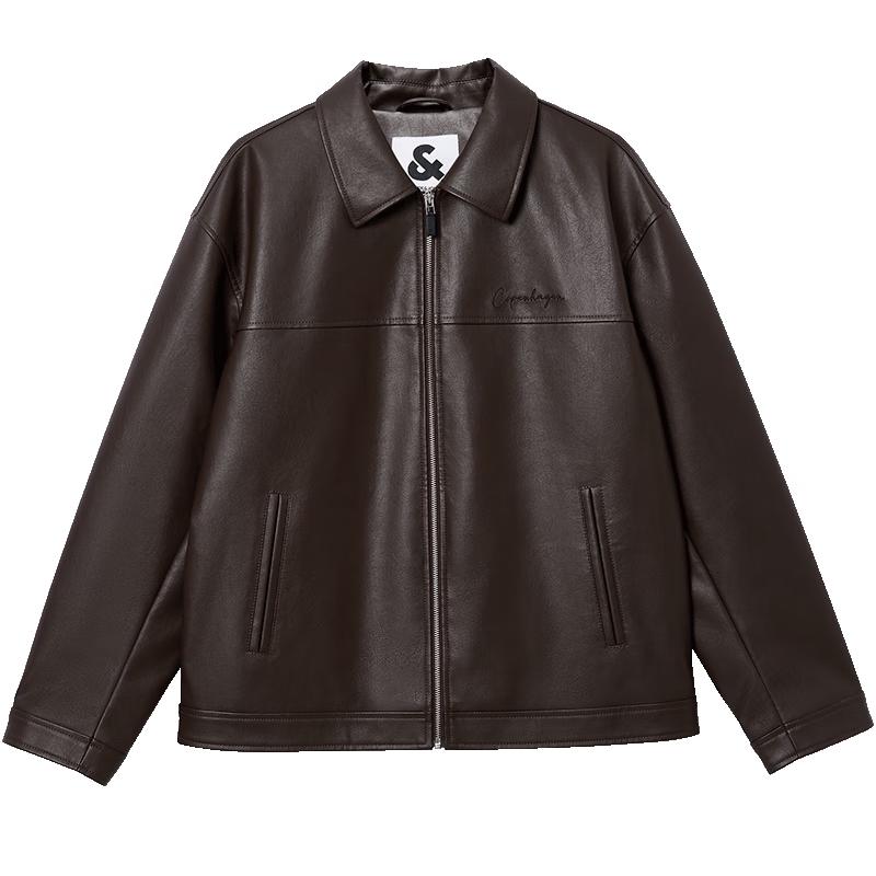 

JACK&JONES Men s Faux Leather Biker Jacket 2XL